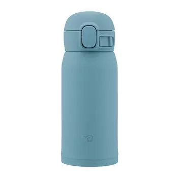 ZOJIRUSHI Water Bottle Seamless 360ml One Touch Stainless Steel Mug Aqua Green Integrated packing means only 3 items to wash SM-WS36-GM
