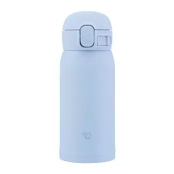 ZOJIRUSHI Water Bottle Seamless 360ml One Touch Stainless Steel Mug Airy Blue Integrated packing allows only 3 items to be washed SM-WS36-AM
