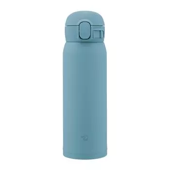 ZOJIRUSHI Water Bottle Seamless 480ml One Touch Stainless Steel Mug Aqua Green Integrated packing allows only 3 items to be washed SM-WS48-GM