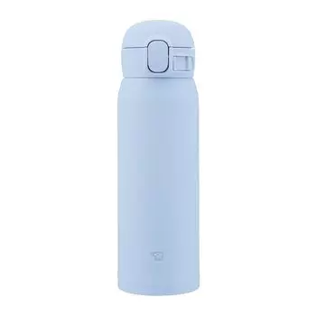 ZOJIRUSHI Water Bottle Seamless 480ml One Touch Stainless Steel Mug Airy Blue Integrated packing means only 3 items to wash SM-WS48-AM