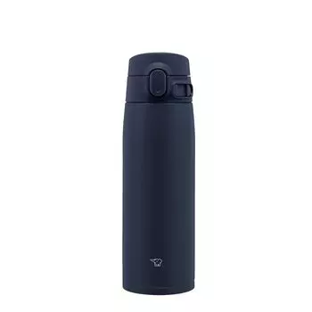 ZOJIRUSHI Water Bottle Seamless Large Capacity 600ml One Touch Stainless Steel Mug Navy Lid and gasket integrated Easy to clean Only 3 items to wash