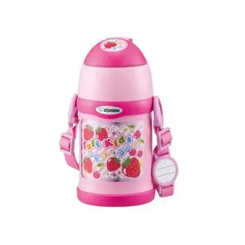 ZOJIRUSHI Water Bottle Stainless Steel Cool Kids Sports Bottle 2 WAY Straw & Cup Type 450ml Pink SC-ZT45-PA