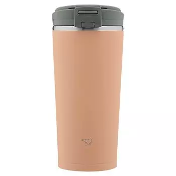ZOJIRUSHI Water Bottle Tumbler with Lid Carry Tumbler Portable Seamless Flip Type 300ml Cinnamon Beige Lid and gasket integrated Easy to clean Only 2