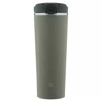 ZOJIRUSHI Water Bottle Tumbler with Lid Carry Tumbler Portable Seamless Flip Type 400ml Forest Gray Lid and gasket integrated Easy to clean Only 2