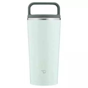 ZOJIRUSHI Water Bottle Tumbler with Lid Carry Tumbler Portable Seamless Handle Type 300ml Watery Green Lid and gasket integrated Easy to clean Only 2