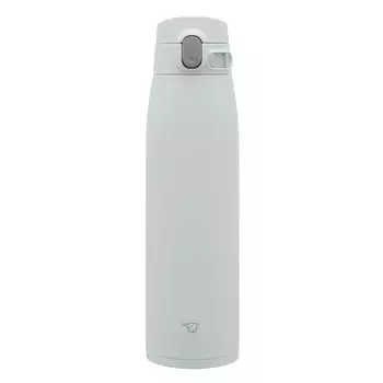 ZOJIRUSHI Water Large Stainless Steel Matte Integrated Lid and Easy to Only 3 Items to Wash Bottle, Seamless, Capacity, 950ml, One-touch Mug, Gray,