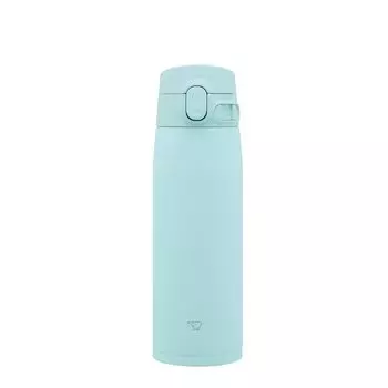 ZOJIRUSHI Water Large Stainless Steel Mint Integrated Lid and Easy to Only 3 Items to Wash Bottle, Seamless, Capacity, 600ml, One-touch Mug, Blue,