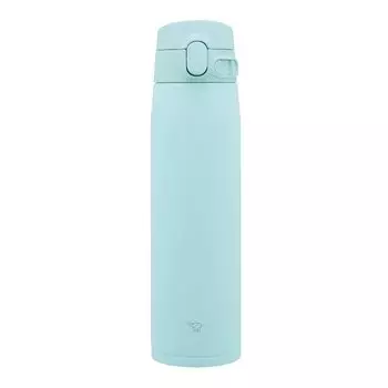 ZOJIRUSHI Water Large Stainless Steel Mint Integrated Lid and Easy to Only 3 Items to Wash Bottle, Seamless, Capacity, 720ml, One-touch Mug, Blue,