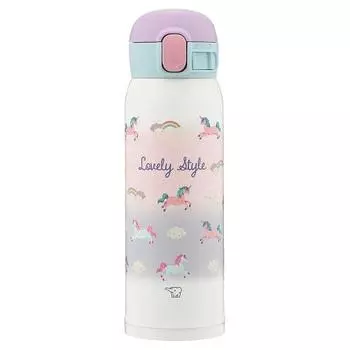 ZOJIRUSHI Zojirushi Water Bottle Girls Mug One Touch Stainless Steel Mug Seamless 0.48L Dreamy White SM-WG48-WZ