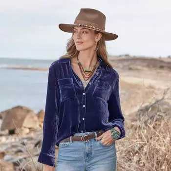 Золотая бархатная рубашка женская на пуговицах с длинным рукавом универсальная бархатная верхняя часть свободная блузка S фиолетовый