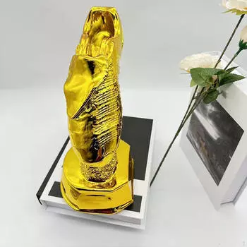Золотая бутса футбольный трофей статуэтка коллекционный подарок на день рождения сувенир статуэтка из смолы