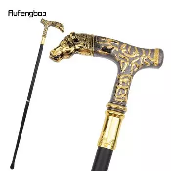 Золотая черная лошадь, роскошный узор, трость для вечеринки, модная элегантная трость, декоративная ручка для трости, ручка Crosier 90 см
