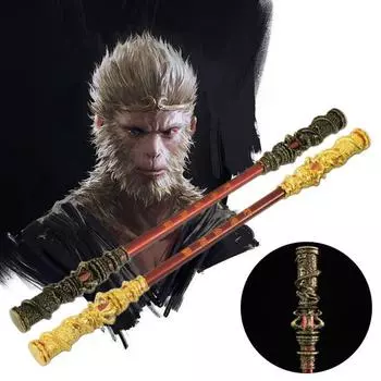 Золотая дубинка Укуна Великие мудрецы, равные Небесам, Жуйи Цзингу Банг, резной король обезьян, украшение для бара 35cm