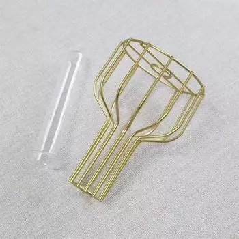 Золотая гидропонная ваза Украшение для гостиной Украшение для рабочего стола Сухоцветы Цветочная композиция Зеленый цветок Гидропонный золотой