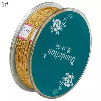 Золотая и серебряная проволока для плетения из одуванчиков, нить для бисероплетения, шнур для украшений, шнур для орнаментов, ремешок для переноски, износостойкая нить для браслетов, веревка для ожерелья 0.5mm(10 m) 1# Gold