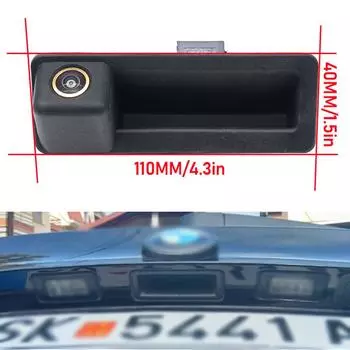 Золотая камера заднего вида Fisheye 1080P на ручке багажника для BMW X5 E70 2006 2007 2008 2009 2010 2011 2012 2013 Автомобильный монитор заднего хода Static Guidelines