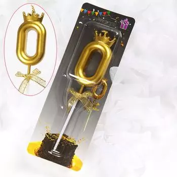 Золотая корона 0-9 цифровая свеча для украшения торта свадьба день рождения кекс принадлежности для вечеринки бездымный десерт выпечка украшение