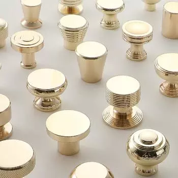 Золотая круглая ручка для ящика класса люкс с одним отверстием для современных простых шкафов