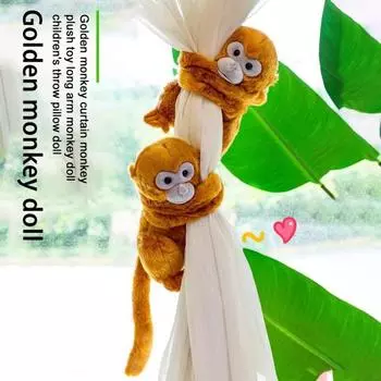 Золотая кукла-обезьяна, игрушка-симулятор, мягкий плюшевый плюшевый плюшевый плюшевый плюшевый спящий и успокаивающий компаньон для ребенка A