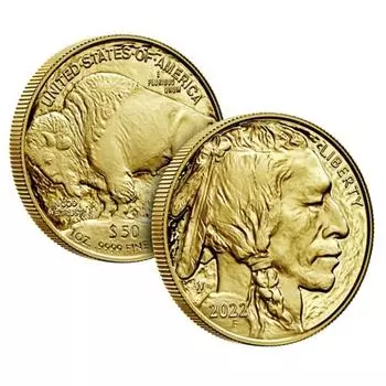 Золотая монета в пруфе 2022 года, золотая памятная монета «Американский бизон», подарочная монета 1pc