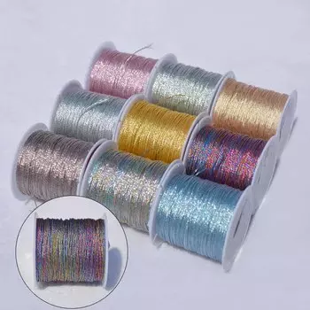 Золотая нить Филигранная прядная нить Браслет ручной работы Нить для намотки катушки Волшебная нить Металлическая нить Нить для вышивания Золотая серебряная нить 3 strands золотой
