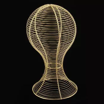 Золотая отдельно стоящая настольная металлическая шляпа для бейсбола, держатель для париков