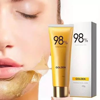 Золотая отрывная маска для лица для устранения черных точек, глубокой очистки пор, ухода за кожей лица Золотая фольга для нанесения отрывной маски для лица 80g