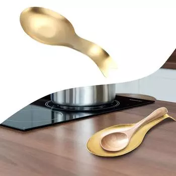 Золотая подставка для ложки кухонная утварь гладкий инструмент рыбий хвост нескользящий нержавеющая сталь золотой