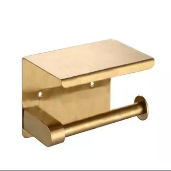 Золотая полка для телефона Современная/Модная полка для хранения Сверление Настенный держатель для рулона туалетной бумаги Уборная