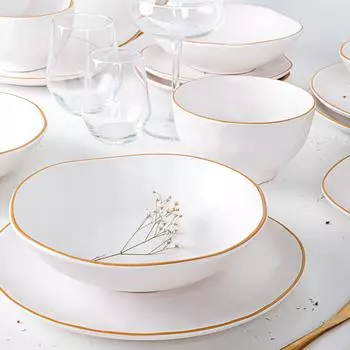 Золотая посуда, 24 предмета, на 6 персон