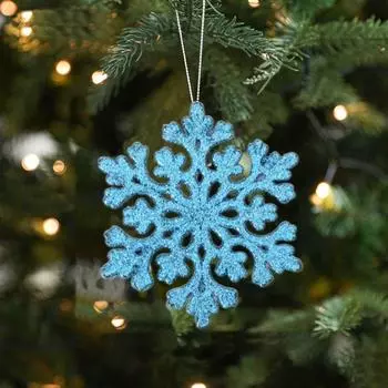 Золотая пудра Снежинки Украшения Подвесные рождественские украшения Украшения для дома 36PCS