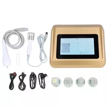 Золотая радиочастотная косметическая машина, маленькая отбеливающая кожа, подтягивающая морщины, уменьшающая холодную компрессию, массажер Ра EU Plug