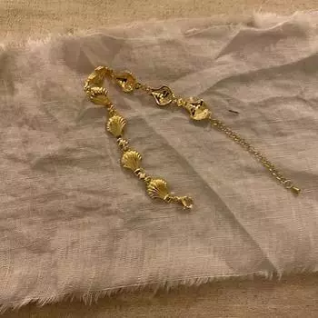 Золотая ракушка ретро цветок женский браслет легкий роскошный универсальный высококачественный уникальный дизайн аксессуары для девушки украшения для банкета