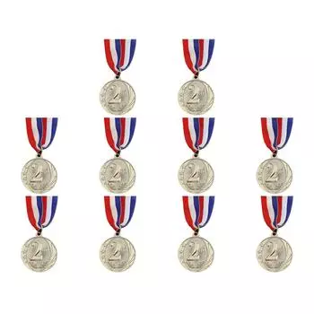 Золотая/серебряная/бронзовая медаль 5 см для наградных медалей за игры в марафон с мячом (Серебряный)