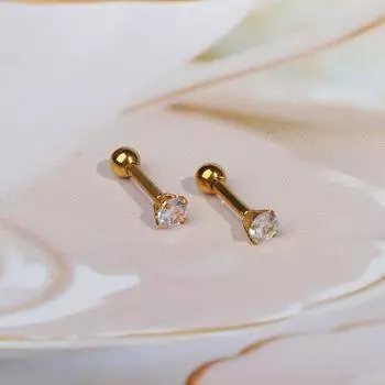 Золотая Серебряная CZ зубчатая сережка-гвоздик для козелка хряща звезда кристалл серьги гвоздик из нержавеющей стали пирсинг для тела ювелирные изделия 3MM серебряный