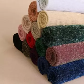 Золотая шелковая нить, дышащий блестящий однотонный женский тюрбан, мусульманский тюрбан, шарф светло-серый