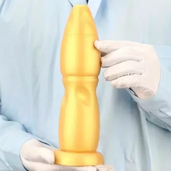 Золотая силиконовая мягкая очень большая анальная пробка с присоской, огромный фаллоимитатор, фистинг, секс-игрушка, анальный расширитель, большой ремешок для пениса на члене