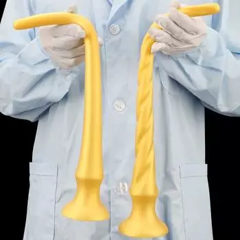 Золотая силиконовая мягкая удлиненная анальная пробка, анальный расширительный мастурбатор для взрослых, секс-игрушка, фистинг-пробка, хвост раба, БДСМ B