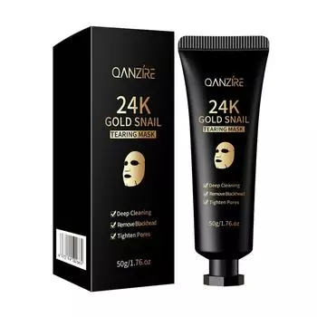 Золотая слезоточивая маска для лица Золотая маска для лица Удаление морщин Угревая сыпь Глубокая очистка 50 г чёрный
