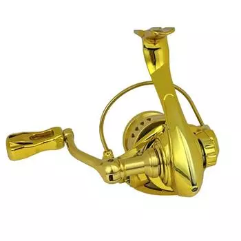 Золотая спиннинговая катушка Рыболовная катушка Золотое передаточное число Сигнализатор сброса нагрузки Металлическая шпуля Максимальное сопротивление 16 кг Подходит для пресной и морской воды GD2000