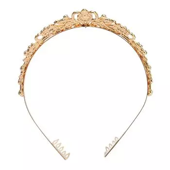 Золотая свадебная корона, модная, красивая, элегантная, блестящая, свадебная, принцесса, корона для вечеринки