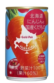 Золотая упаковка моркови Хоккайдо и домашних фруктов 160 г x 20 Морковь для домашнего использования [Ограниченные сорта, фрукты] оранжевый