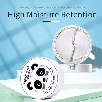 Золотая увлажняющая маска для глаз Panda, 60 шт., маска для глаз с морскими водорослями, патчи для глаз, патчи для глаз с темными кругами белый