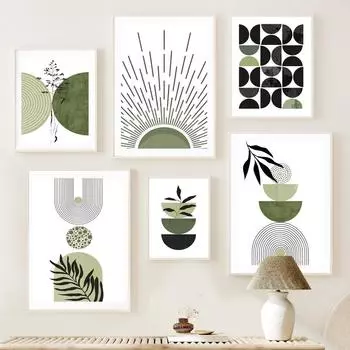 Золотая ваза с изображением растения, силуэт лебедя, абстрактные постеры и принты, холст, живопись, скандинавские настенные художественные картины для декора гостиной 21X30cm No Frame