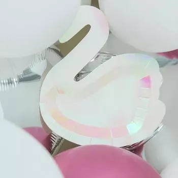 Золотая вечеринка одноразовая посуда Лебедь бумажные тарелки стаканчики соломенные свадебный декор детский день рождения украшения для вечеринки по случаю рождения ребенка принадлежности