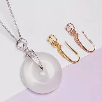 Золотая застежка-клипса Peace из стерлингового серебра 925 пробы с подвеской Jade Crystal Buckle, серебряные ювелирные изделия с бесплатной доставкой. платиновый