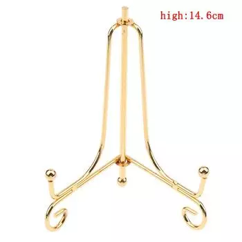 Золотая железная витрина, кронштейн для рукоделия, держатель для книги, пьедестал для фото, чаша, рамка для тарелок, стеллаж для тарелок, мольберт, украшение для хранения