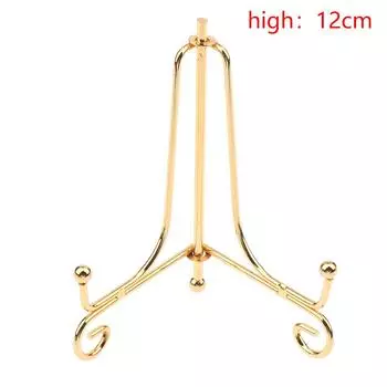 Золотая железная витрина, кронштейн для рукоделия, держатель для книги, пьедестал для фото, чаша, рамка для тарелок, стеллаж для тарелок, мольберт, украшение для хранения 10cm