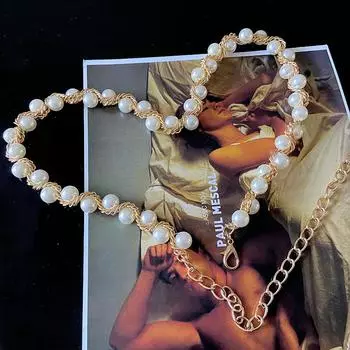 Золотая жемчужная поясная цепочка женская поясная цепочка ремень женское простое украшение с юбкой тренд золотой