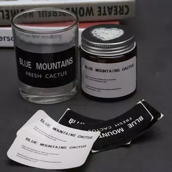 Золотисто-белая прозрачная этикетка для свечей DIY предупреждающие наклейки роскошные свечи частная марка наклейки для свечей этикетка аксессуары для свечей E